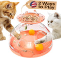 Puzzle feeder rotatif pour chat avec réservoir transparent et balles de fouille