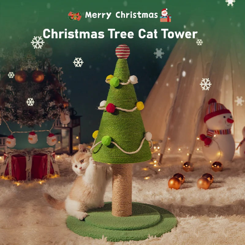 Arbre à chat sapin de Noël