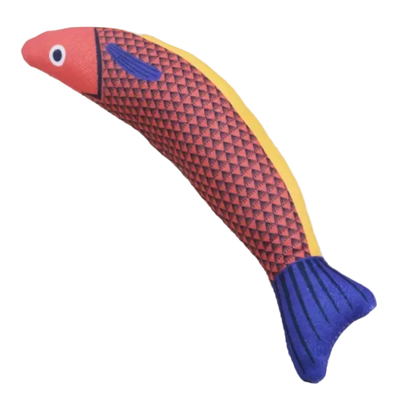 Poisson peluche herbe à chat