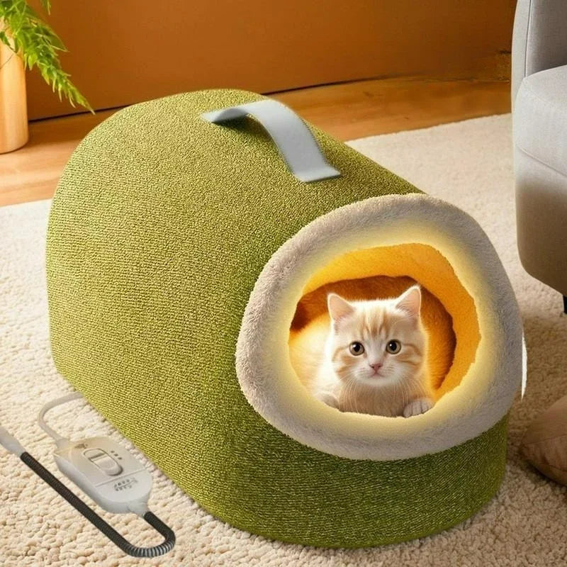 Maison chauffante électrique pour chat